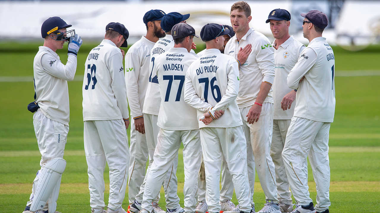 Derbyshire take five wickets on Day One