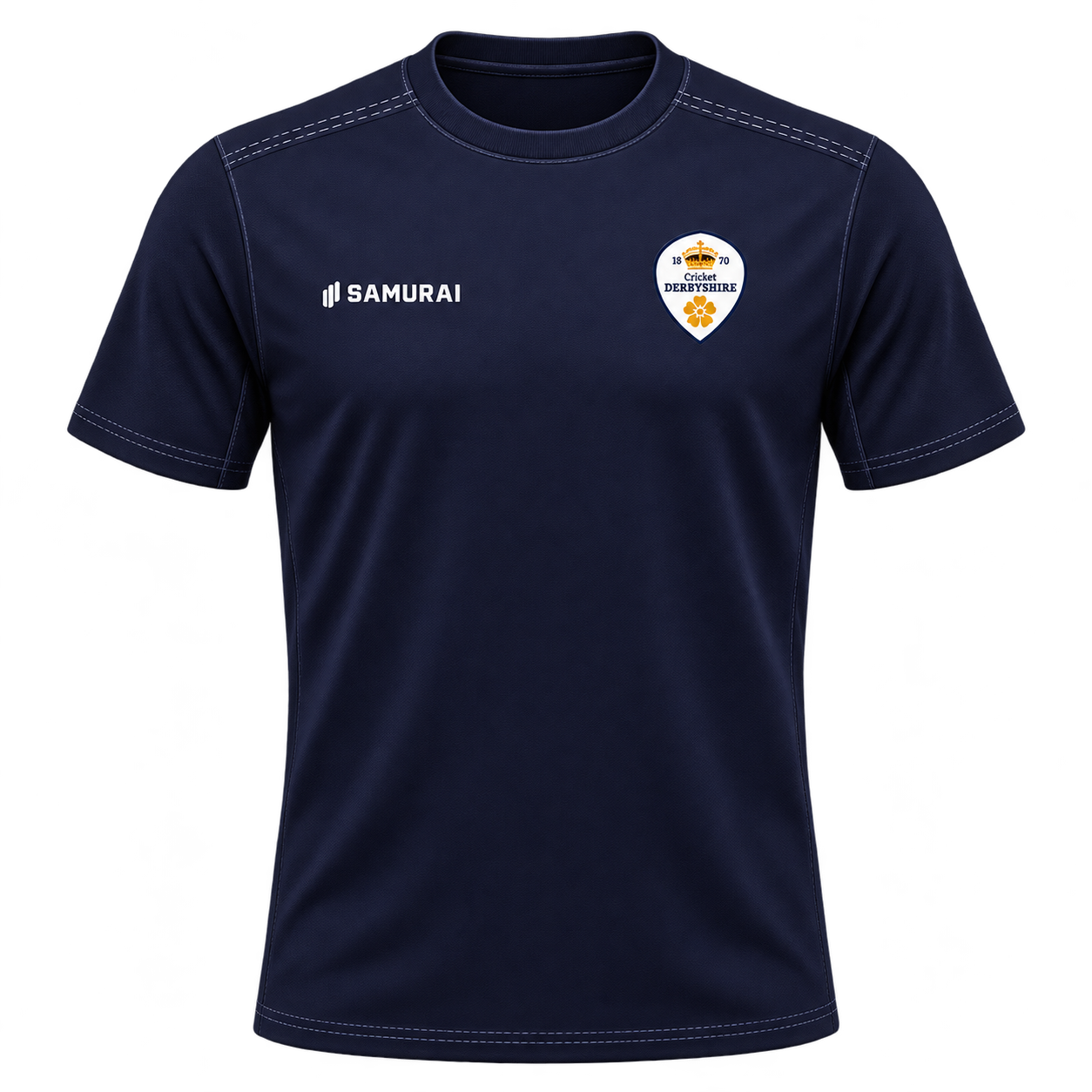Navy Derbyshire Cricket Shirt